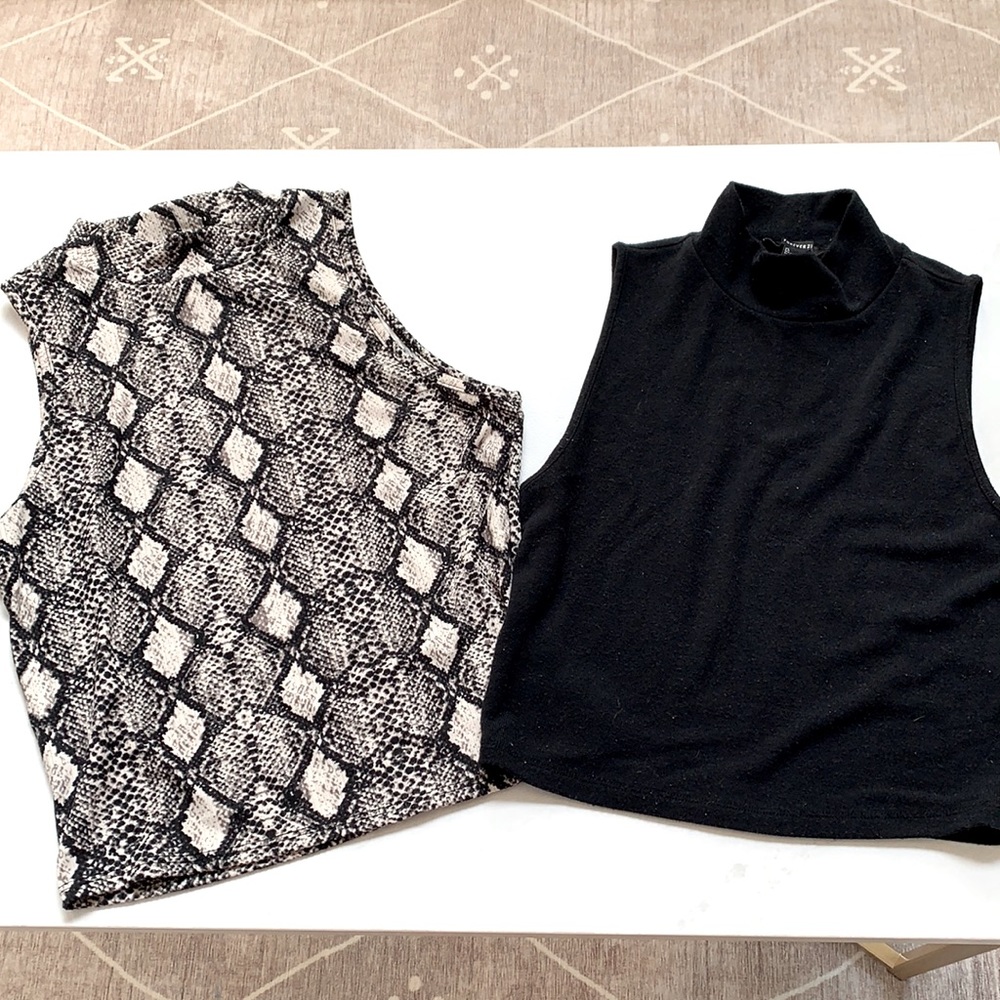 Sleeveless high neck tops